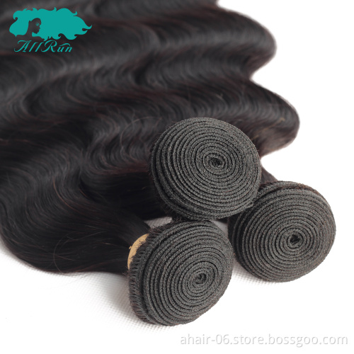 Mink brazilian virgin human hair bundles with lace frontal closure 10A grade unprocessed mink hair bundles